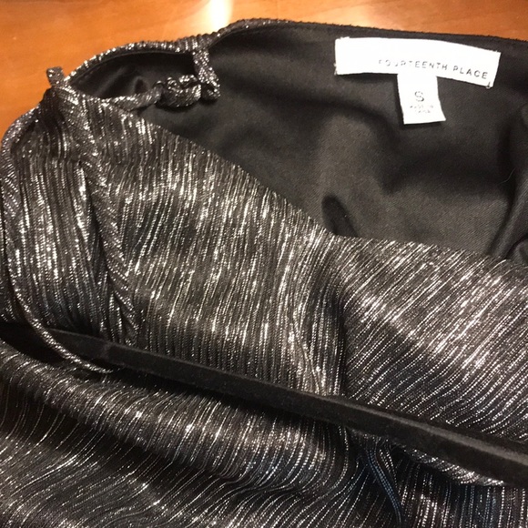 Gunmetal/MetallicBlack/Silver SpaghettiStrap Dress - Picture 7 of 12